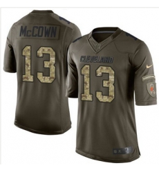 Nike Cleveland Browns #13 Josh McCown Green Men 27s Stitched NFL Limited Salute to Service Jersey Nike Cleveland Browns #13 Josh McCown Green Men 27s Stitched NFL Limited Salute to Service Jersey