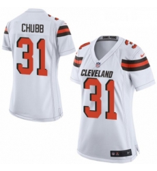 Womens Nike Cleveland Browns 31 Nick Chubb Game White NFL Jersey Womens Nike Cleveland Browns 31 Nick Chubb Game White NFL Jersey