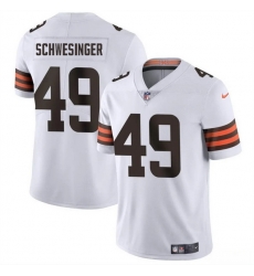 Youth Cleveland Browns 49 Carson Schwesinger White 2025 Draft Vapor Untouchable Limited Stitched Football Jersey
