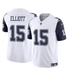 Men Dallas Cowboys 15 Ezekiel Elliott White 2023 F U S E Color Rush Limited Stitched Football Jersey Men Dallas Cowboys 15 Ezekiel Elliott White 2023 F U S E Color Rush Limited Stitched Football Jersey