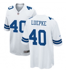 Men Dallas Cowboys 40 Hunter Luepke White Stitched Football Game Jersey Men Dallas Cowboys 40 Hunter Luepke White Stitched Football Game Jersey