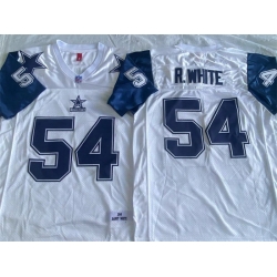 Men Dallas Cowboys 54 Randy White White Throwback Stitched Football Jersey