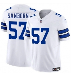 Men Dallas Cowboys 57 Jack Sanborn White 2025 F U S E Vapor Untouchable Limited Stitched Football Jersey