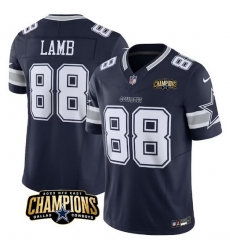 Men Dallas Cowboys 88 CeeDee Lamb Navy 2023 F U S E NFC East Champions Patch Stitched Football Jersey Men Dallas Cowboys 88 CeeDee Lamb Navy 2023 F U S E NFC East Champions Patch Stitched Football Jersey