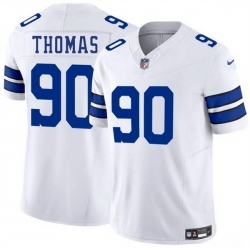 Men Dallas Cowboys 90 Solomon Thomas White 2025 F U S E Vapor Untouchable Limited Stitched Football Jersey