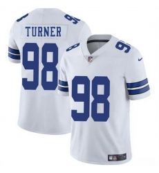 Men Dallas Cowboys 98 Payton Turner White 2025 Vapor Untouchable Limited Stitched Football Jersey