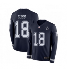Mens Dallas Cowboys 18 Randall Cobb Limited Navy Blue Therma Long Sleeve Football Jersey Mens Dallas Cowboys 18 Randall Cobb Limited Navy Blue Therma Long Sleeve Football Jersey
