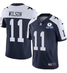 Nike Cowboys 11 Cedrick Wilson Navy Blue Thanksgiving Men Stitched With Established In 1960 Patch NFL Vapor Untouchable Limited Throwback Jersey Nike Cowboys 11 Cedrick Wilson Navy Blue Thanksgiving Men Stitched With Established In 1960 Patch NFL Vapor Untouchable Limited Throwback Jersey