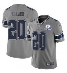 Nike Cowboys 20 Tony Pollard Gray Men Stitched With Established In 1960 Patch NFL Limited Inverted Legend Jersey Nike Cowboys 20 Tony Pollard Gray Men Stitched With Established In 1960 Patch NFL Limited Inverted Legend Jersey