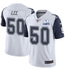 Nike Cowboys 50 Sean Lee White Men Stitched With Established In 1960 Patch NFL Limited Rush Jersey Nike Cowboys 50 Sean Lee White Men Stitched With Established In 1960 Patch NFL Limited Rush Jersey