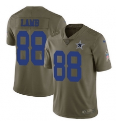 Nike Cowboys 88 CeeDee Lamb Olive Men Stitched NFL Limited 2017 Salute To Service Jersey Nike Cowboys 88 CeeDee Lamb Olive Men Stitched NFL Limited 2017 Salute To Service Jersey