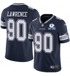 Nike Cowboys 90 DeMarcus Lawrence Navy Blue Team Color Men Stitched With Established In 1960 Patch NFL Vapor Untouchable Limited Jersey