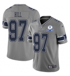 Nike Cowboys 97 Trysten Hill Gray Men Stitched With Established In 1960 Patch NFL Limited Inverted Legend Jersey Nike Cowboys 97 Trysten Hill Gray Men Stitched With Established In 1960 Patch NFL Limited Inverted Legend Jersey