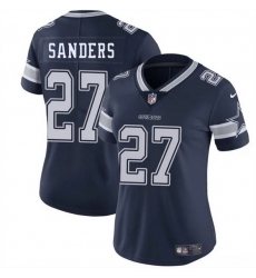 Women Dallas Cowboys 27 Miles Sanders Navy 2025 Vapor Limited Stitched Football Jersey 28Run Small uFF09