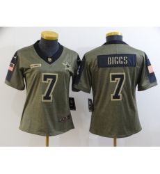 Women's Dallas Cowboys #7 Trevon Diggs Nike Olive 2021 Salute To Service Limited Player Jersey Women's Dallas Cowboys #7 Trevon Diggs Nike Olive 2021 Salute To Service Limited Player Jersey