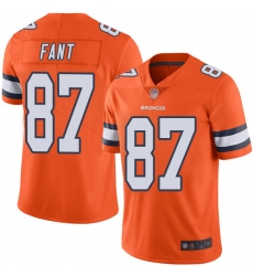 Broncos 87 Noah Fant Orange Men Stitched Football Limited Rush Jersey Broncos 87 Noah Fant Orange Men Stitched Football Limited Rush Jersey