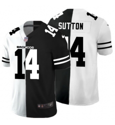 Denver Broncos 14 Courtland Sutton Men Black V White Peace Split Nike Vapor Untouchable Limited NFL Jersey Denver Broncos 14 Courtland Sutton Men Black V White Peace Split Nike Vapor Untouchable Limited NFL Jersey