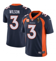 Men Denver Broncos #3 Russell Wilson Navy With C Patch & Walter Payton Patch Vapor Untouchable Limited Stitched Jersey Men Denver Broncos #3 Russell Wilson Navy With C Patch & Walter Payton Patch Vapor Untouchable Limited Stitched Jersey