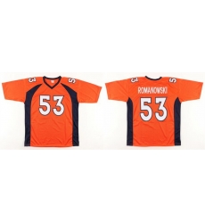 Men Denver Broncos 53 Bill Romanowski Orange Stitched Football Jersey