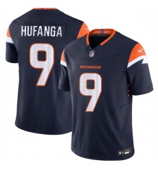 Men Denver Broncos 9 Talanoa Hufanga Navy 2024 F U S E  Alternate Vapor Limited Stitched Football Jersey