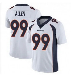 Men Denver Broncos 99 Zach Allen White Vapor Limited  Stitched Jersey