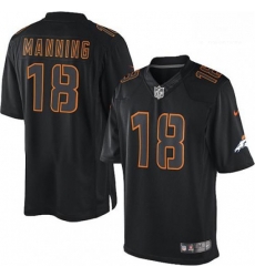 Men Nike Denver Broncos 18 Peyton Manning Limited Black Impact NFL Jersey Men Nike Denver Broncos 18 Peyton Manning Limited Black Impact NFL Jersey