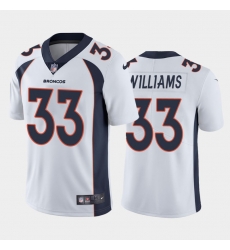 Men Nike Denver Broncos 33 Javonte Williams White Vapor Limited Jersey Men Nike Denver Broncos 33 Javonte Williams White Vapor Limited Jersey