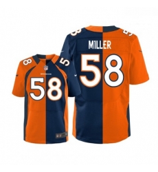 Men Nike Denver Broncos 58 Von Miller Elite OrangeNavy Split Fashion NFL Jersey Men Nike Denver Broncos 58 Von Miller Elite OrangeNavy Split Fashion NFL Jersey