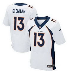 Nike Broncos #13 Trevor Siemian White Mens Stitched NFL New Elite Jersey Nike Broncos #13 Trevor Siemian White Mens Stitched NFL New Elite Jersey