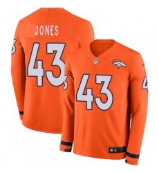 Nike Broncos 43 Joe Jones Orange Team Color Men Stitched NFL Limited Therma Long Sleeve Jersey Nike Broncos 43 Joe Jones Orange Team Color Men Stitched NFL Limited Therma Long Sleeve Jersey