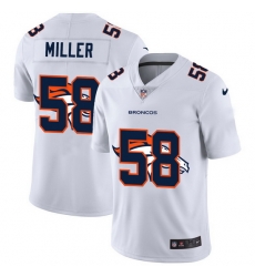 Nike Broncos 58 Von Miller White Shadow Logo Limited Jersey Nike Broncos 58 Von Miller White Shadow Logo Limited Jersey