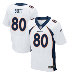 Nike Broncos #80 Jake Butt White Mens Stitched NFL New Elite Jersey Nike Broncos #80 Jake Butt White Mens Stitched NFL New Elite Jersey