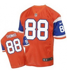 Nike Broncos #88 Demaryius Thomas Orange Throwback Mens Stitched NFL Elite Jersey Nike Broncos #88 Demaryius Thomas Orange Throwback Mens Stitched NFL Elite Jersey