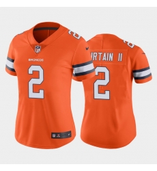 Women Denver Broncos Patrick Surtain II Color Rush Orange Limited Jersey Women Denver Broncos Patrick Surtain II Color Rush Orange Limited Jersey