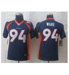 Nike Youth Denver Broncos #94 Ware Blue Jerseys Nike Youth Denver Broncos #94 Ware Blue Jerseys