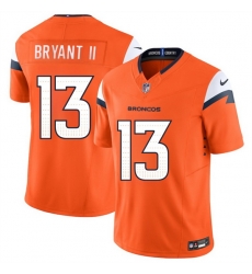 Youth Denver Broncos 13 Pat Bryant II Orange 2025 Draft F U S E  Vapor Limited Stitched Football Jersey
