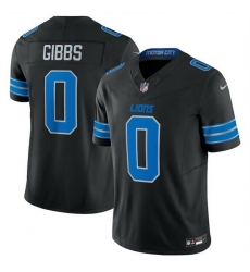 Men Detroit Lions 0 Jahmyr Gibbs Black 2025 F U S E  Vapor Limited Stitched Jersey