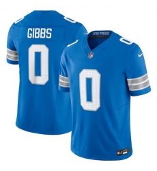 Men Detroit Lions 0 Jahmyr Gibbs Blue 2025 F U S E  Vapor Limited Stitched Jersey