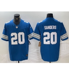 Men Detroit Lions 20 Barry Sanders Blue 2024 F U S E Vapor Limited Stitched Jersey Men Detroit Lions 20 Barry Sanders Blue 2024 F U S E Vapor Limited Stitched Jersey