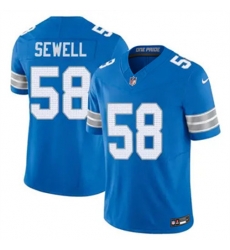 Men Detroit Lions 58 Penei Sewell Blue 2024 F U S E Alternate Vapor Limited Stitched Jersey Men Detroit Lions 58 Penei Sewell Blue 2024 F U S E Alternate Vapor Limited Stitched Jersey