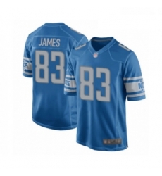 Men Detroit Lions 83 Jesse James Game Blue Team Color Football Jersey Men Detroit Lions 83 Jesse James Game Blue Team Color Football Jersey