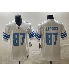 Men Detroit Lions 87 Sam LaPorta White 2023 F U S E  Vapor Untouchable Limited Stitched Jersey