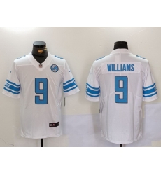 Men Detroit Lions 9 Jameson Williams White With Patch Vapor Untouchable Limited Stitched Jersey Men Detroit Lions 9 Jameson Williams White With Patch Vapor Untouchable Limited Stitched Jersey