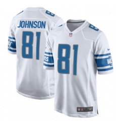 Men Nike Detroit Lions 81 Calvin Johnson Game White NFL Jersey Men Nike Detroit Lions 81 Calvin Johnson Game White NFL Jersey