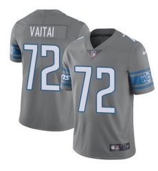 Nike Lions 72 Halapoulivaati Vaitai Gray Men Stitched NFL Limited Rush Jersey Nike Lions 72 Halapoulivaati Vaitai Gray Men Stitched NFL Limited Rush Jersey