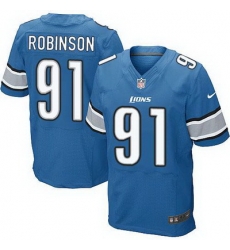 Nike Lions #91 Ashawn Robinson Blue Team Color Mens Stitched NFL Elite Jersey Nike Lions #91 Ashawn Robinson Blue Team Color Mens Stitched NFL Elite Jersey
