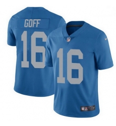 Youth Detroit Lions 16 Jared Goff Blue Men Stitched NFL Limited Rush Jersey Youth Detroit Lions 16 Jared Goff Blue Men Stitched NFL Limited Rush Jersey