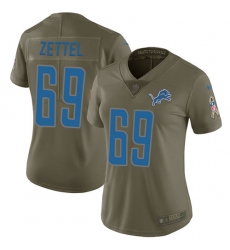 Nike Lions #69 Anthony Zettel Olive Womens Stitched NFL Limited 2017 Salute to Service Jersey Nike Lions #69 Anthony Zettel Olive Womens Stitched NFL Limited 2017 Salute to Service Jersey