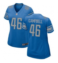 Women Detroit Lions 46 Jack Campbell Blue Stitched Game Jersey 28Run Smaller 29 Women Detroit Lions 46 Jack Campbell Blue Stitched Game Jersey 28Run Smaller 29
