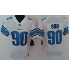 Women Nike Detroit Lions 90# Ndamukong Suh White Nike NFL Jerseys Women Nike Detroit Lions 90# Ndamukong Suh White Nike NFL Jerseys